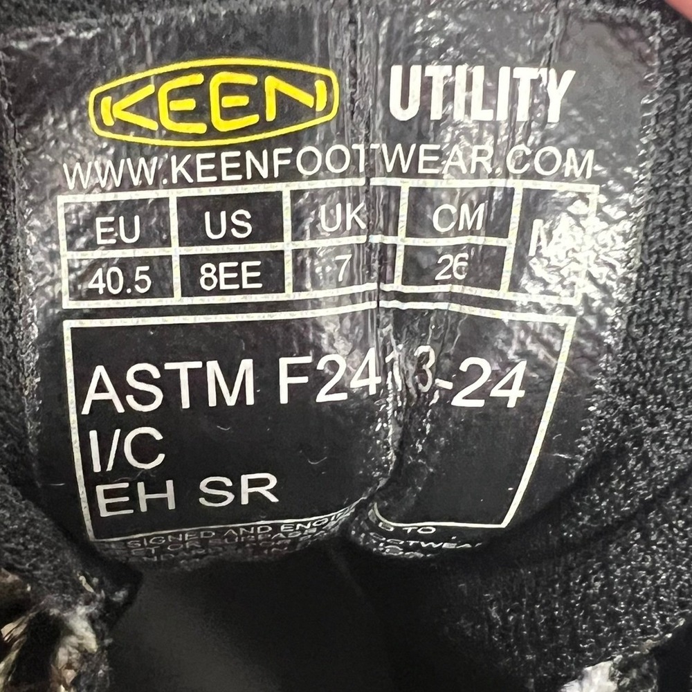Keen Utility Lansing Mid Camo Waterproof Carbon Toe Work Boots Mens 8 Wide EH SR - Picture 8 of 9